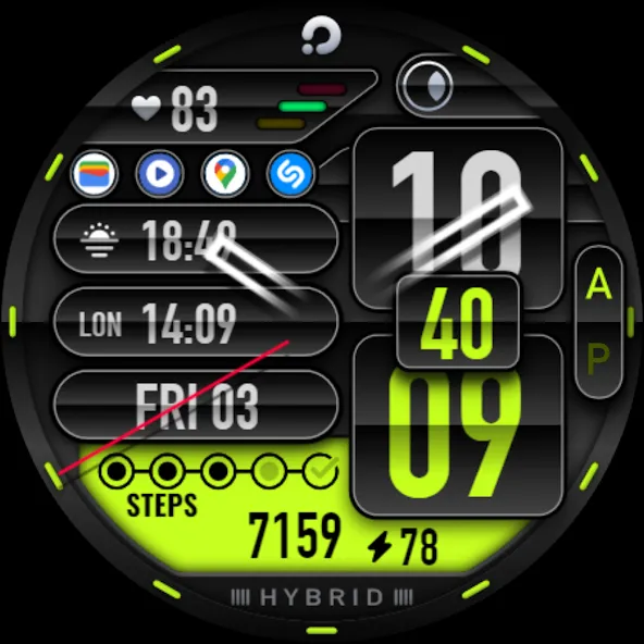 PRADO 06 Hybrid Watch Face screenshot 9