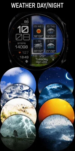 Weather 4 Days Digital Wear OS screenshot 5