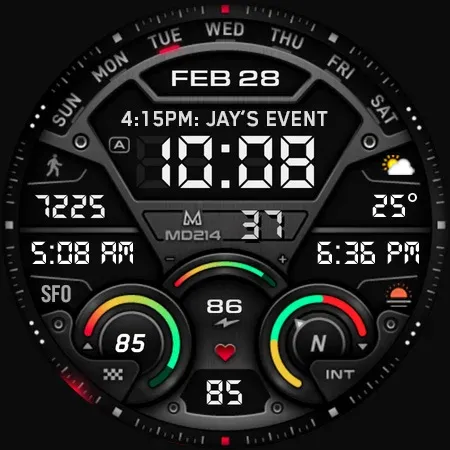 MD214 Digital Watch Face screenshot 30