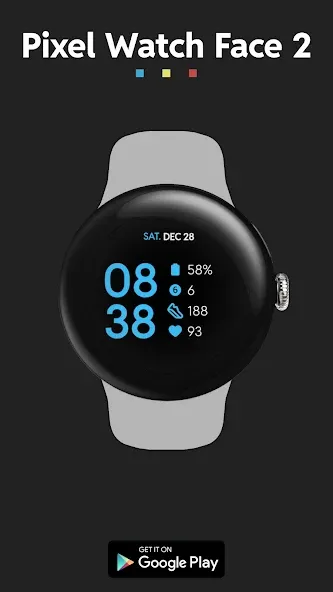 Pixel Watch Face 2 screenshot 1