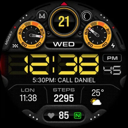 MD237 Digital watch face screenshot 34
