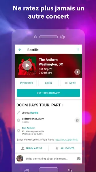 Bandsintown Concerts screenshot 3