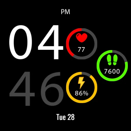 Key043 Digital Watch Face screenshot 25