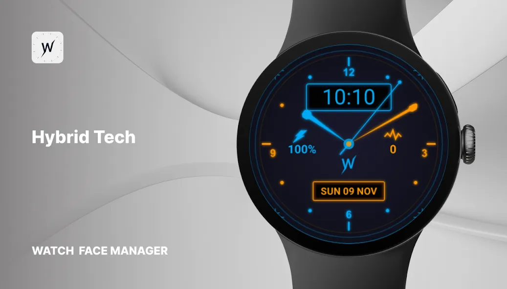 Hybrid Tech Watch Face screenshot 1