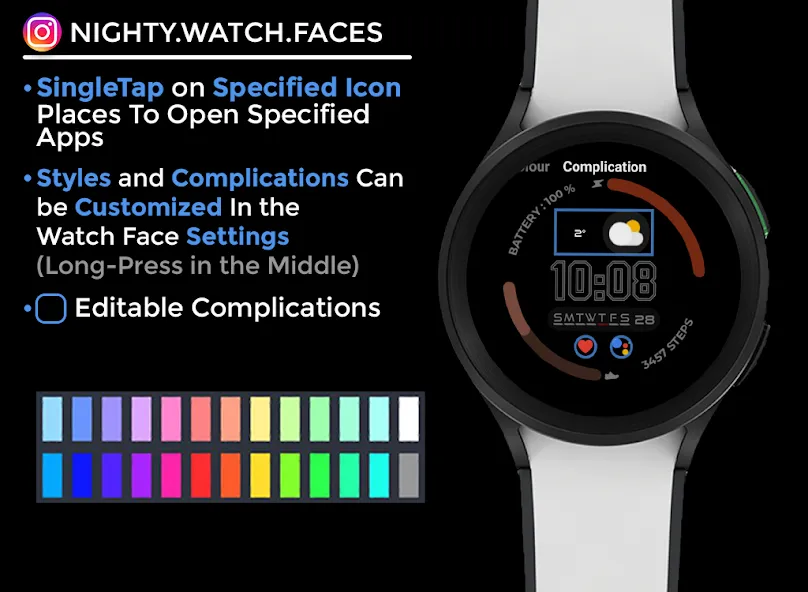 Night 55 - watch face screenshot 6
