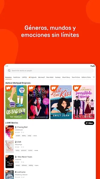 Wattpad - Lee y Escribe screenshot 9