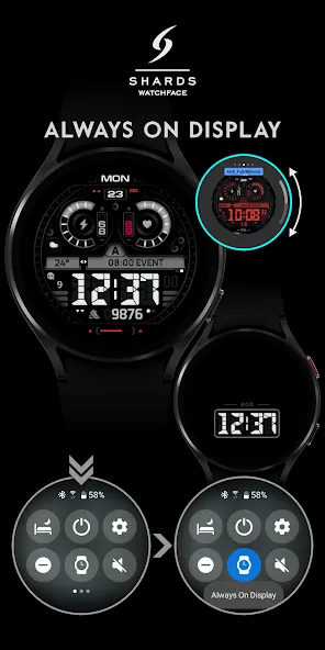 SH054 Watch Face, WearOS watch screenshot 8