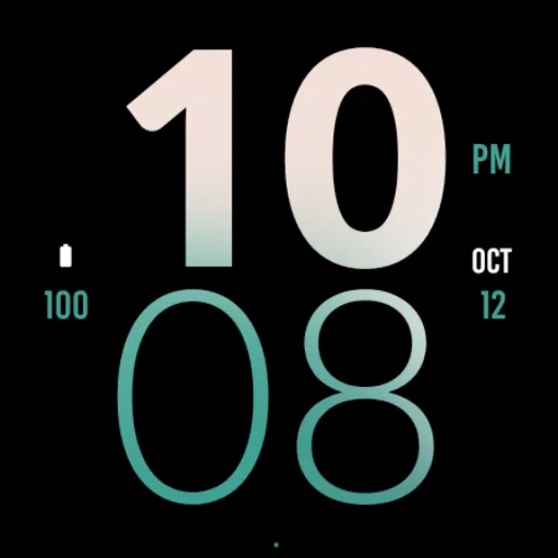 Snow Large Watch Face screenshot 4