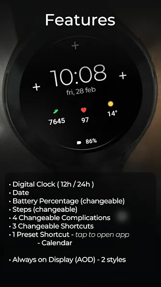 TVV Minimal 5 Watch Face screenshot 3
