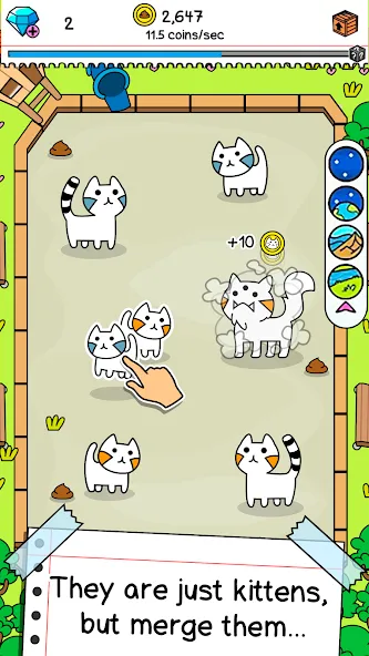 Cat Evolution: Merge Animals screenshot 1
