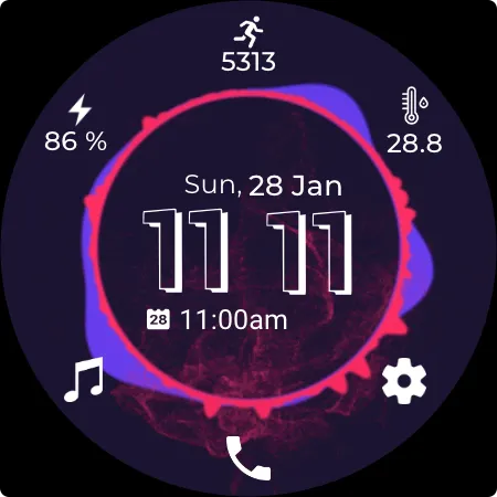 Musical Beat Watch Face screenshot 7