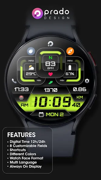 PRADO X81 Digital Watch Face screenshot 3