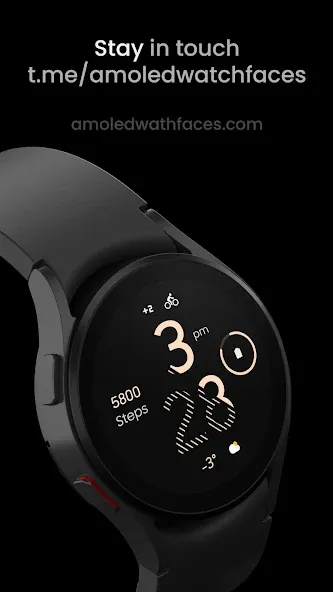 Fit OLED: Watch face screenshot 6