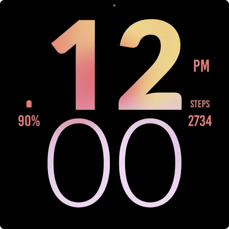 Lovely Large Watch Face screenshot 4