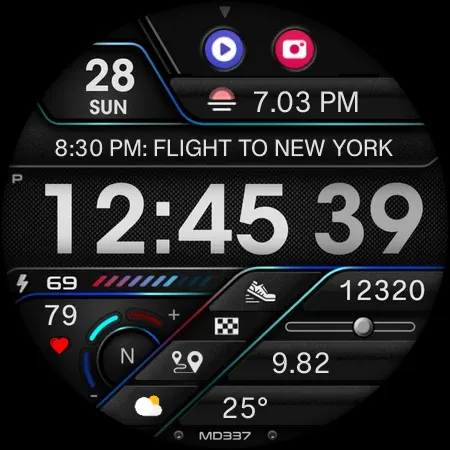 MD337 Digital watch face screenshot 9