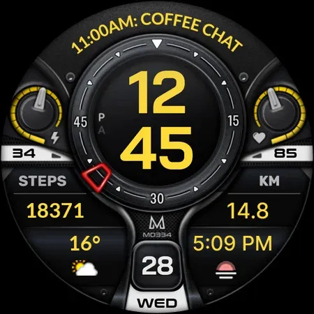 MD334 Digital watch face screenshot 12
