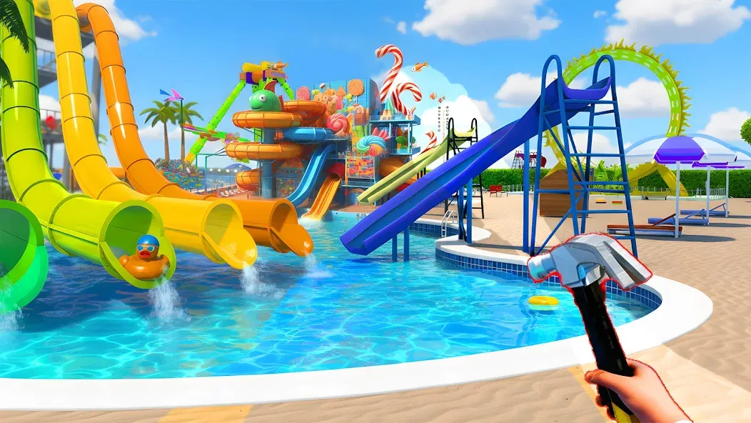 Waterpark Fun Manager Game 3D screenshot 1