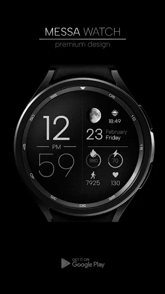 Minimal Digital Watch Face IO screenshot 3
