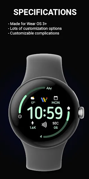 JHW Digital Info v2: Wear OS screenshot 2