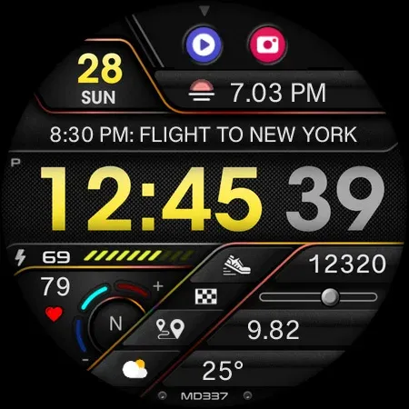 MD337 Digital watch face screenshot 13