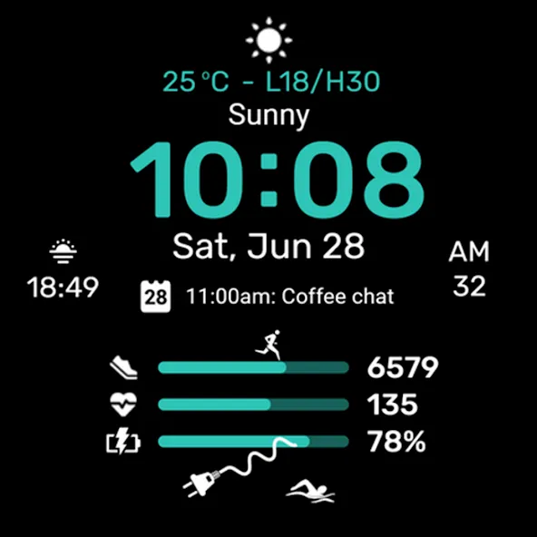 Watch face CNW-38 screenshot 8