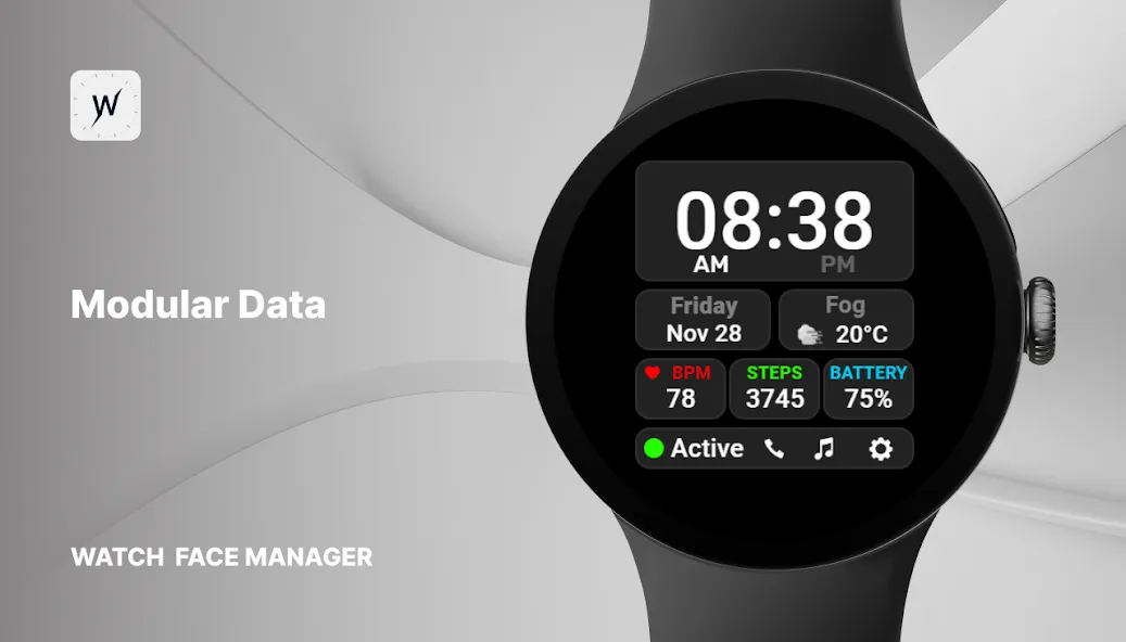 Modular Data Watch Face screenshot 1