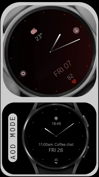 Minimal Black v27 watch face screenshot 6