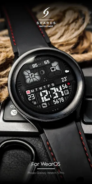 SH037 Watch Face, WearOS watch screenshot 5