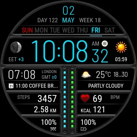 Futorum H6.5 Digital watchface screenshot 23