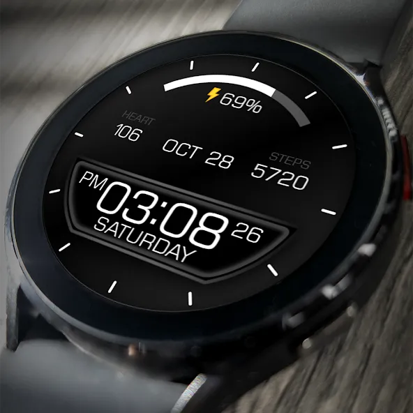 Key103 Digital Watch Face screenshot 1