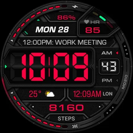 MD310 Digital watch face screenshot 32