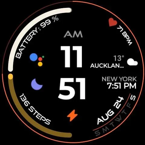 Night ver 27 - watch face screenshot 22