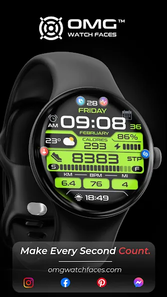 OMG 193 Digital Watch Face screenshot 3