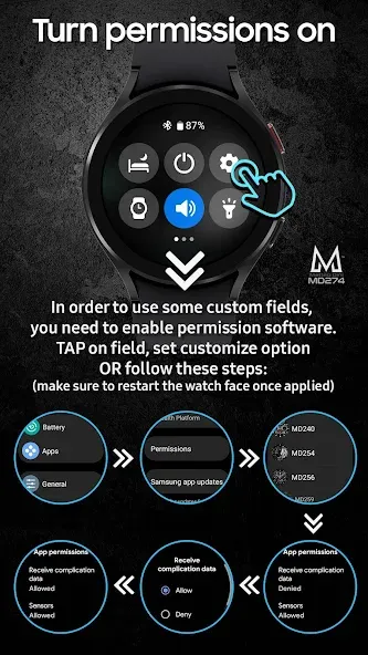 MD274 Analog watch face screenshot 8
