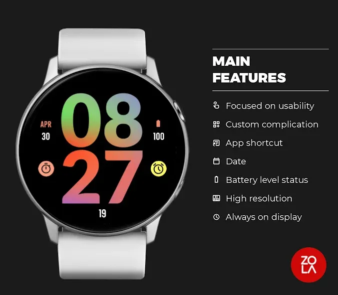 Big Aurora Glow Watch Face screenshot 2
