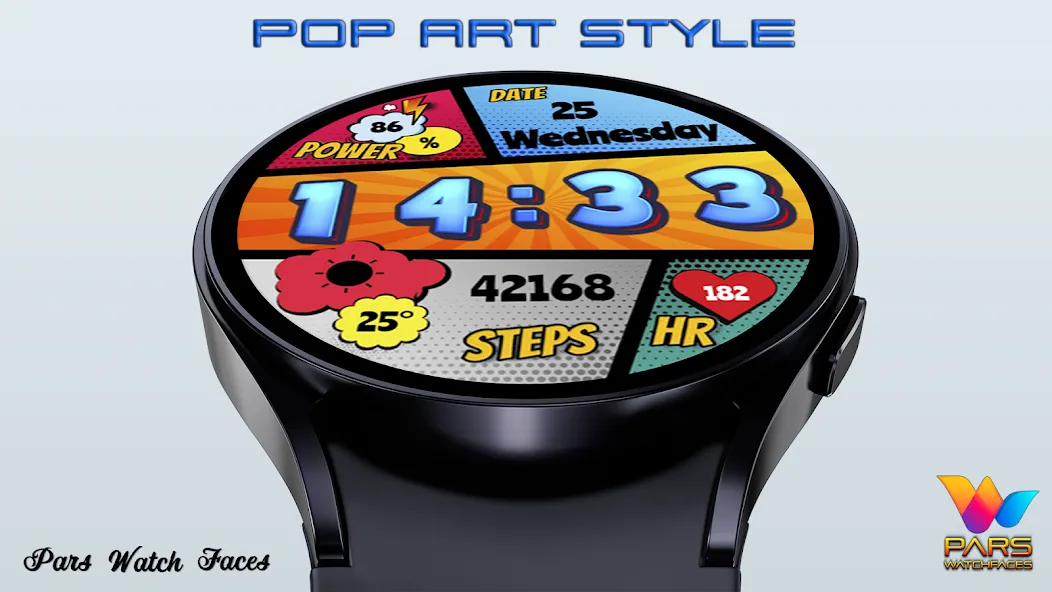 Pop Art Style Watch Face screenshot 3