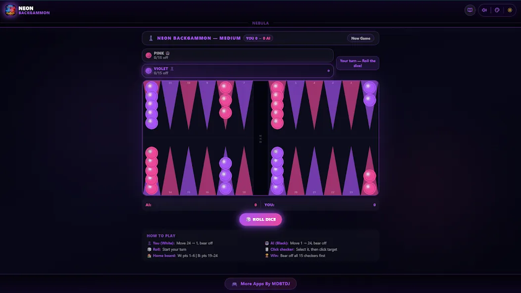 Neon Backgammon Master Offline screenshot 32