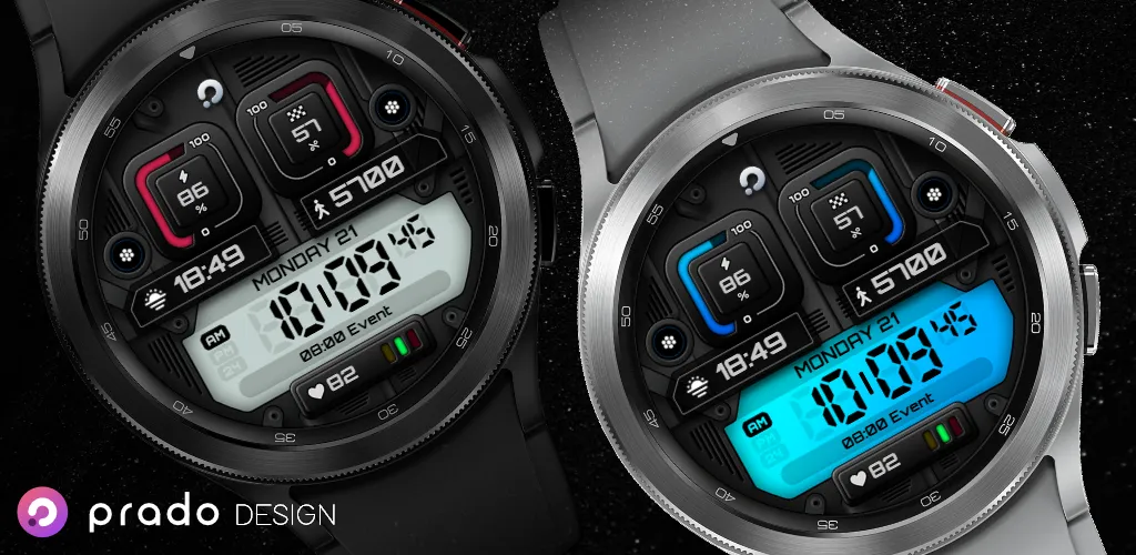 PRADO X96 Digital Watch Face screenshot 1