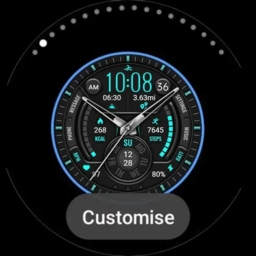 Green Blue Texture ZKin Watch screenshot 44