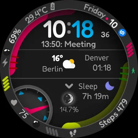 Digital Watch Face CUE115 screenshot 13