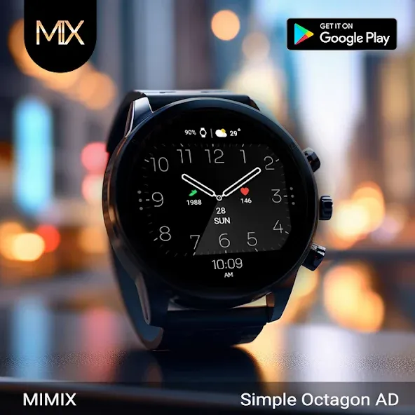 MIMIX Simple Octagon Watchface screenshot 1