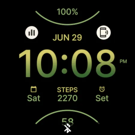 Sporty Army Green Watch Face screenshot 4