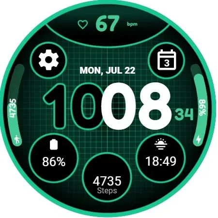 Grid Watch Face by HuskyDEV screenshot 6