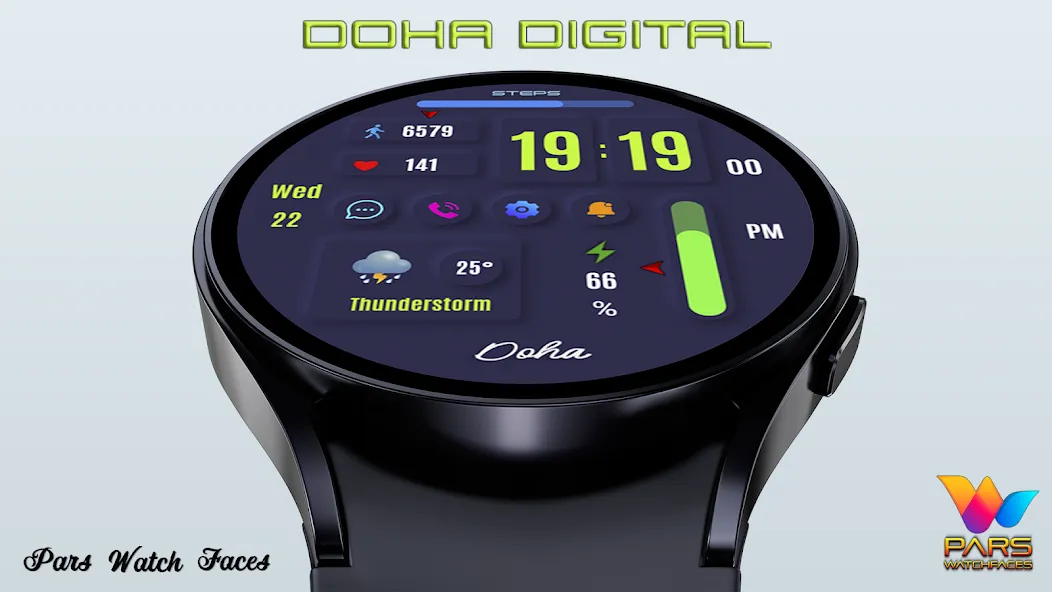 Doha Digital Watch Face screenshot 4
