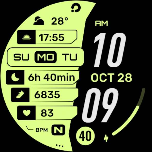 PRADO 39 Digital Watch Face screenshot 10