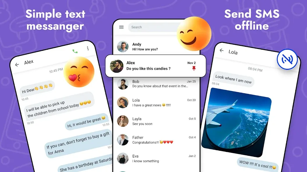 Messages - SMS Texting App screenshot 1
