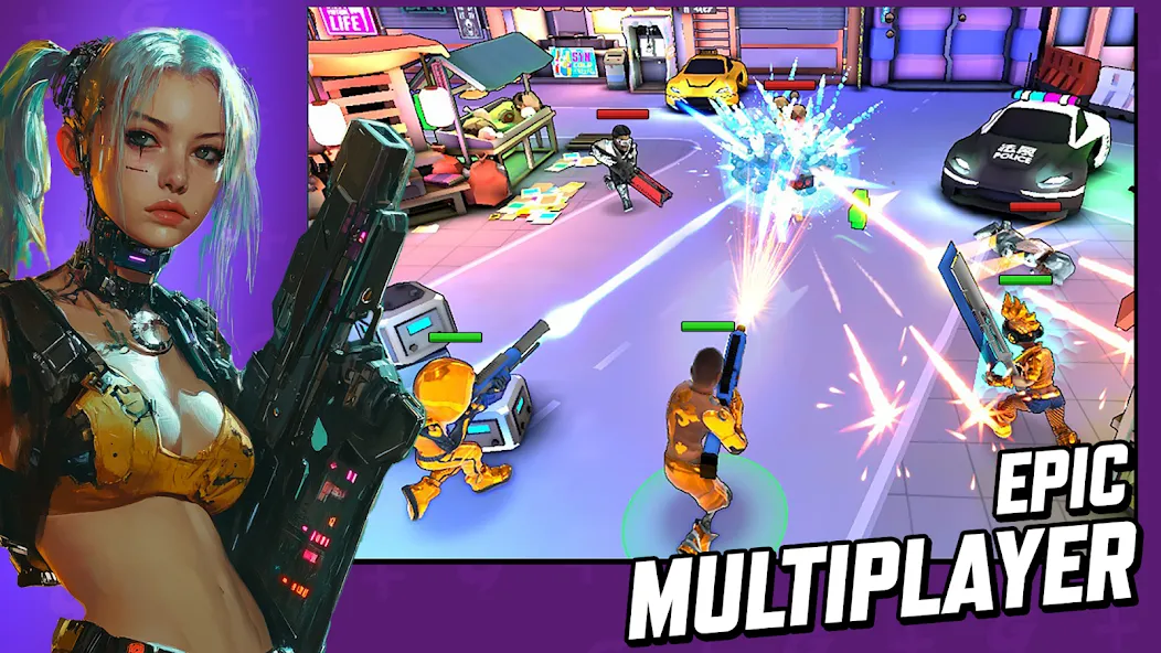 Gridpunk Battle Royale 3v3 PvP screenshot 1