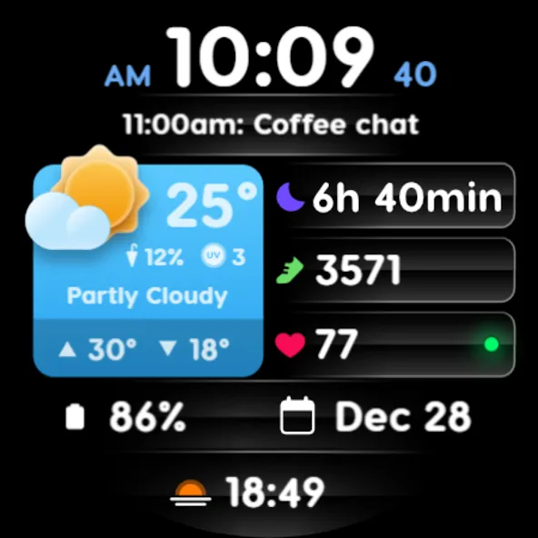 PRADO 71 Weather Watch Face screenshot 8