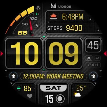 MD309 Digital watchface screenshot 10