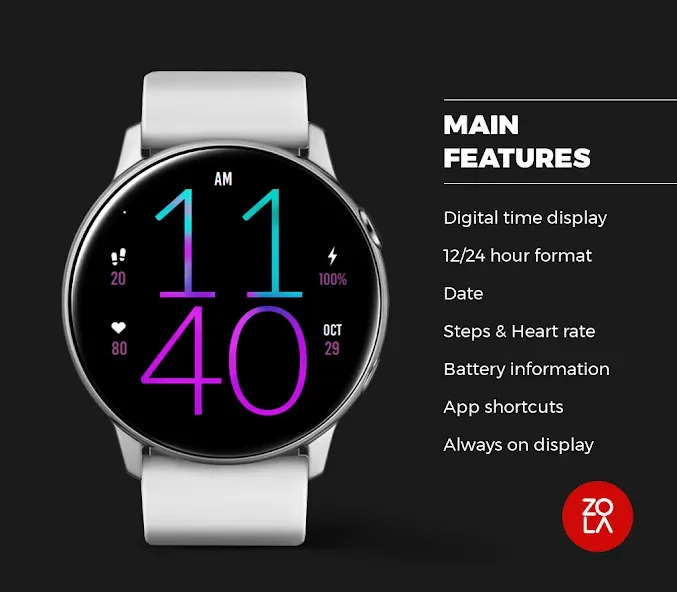 Wonderful Light Watch Face screenshot 2